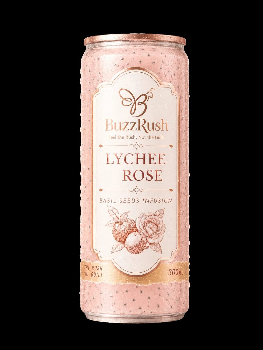 New BuzzRush Lychee Rose basil seeds infusion can