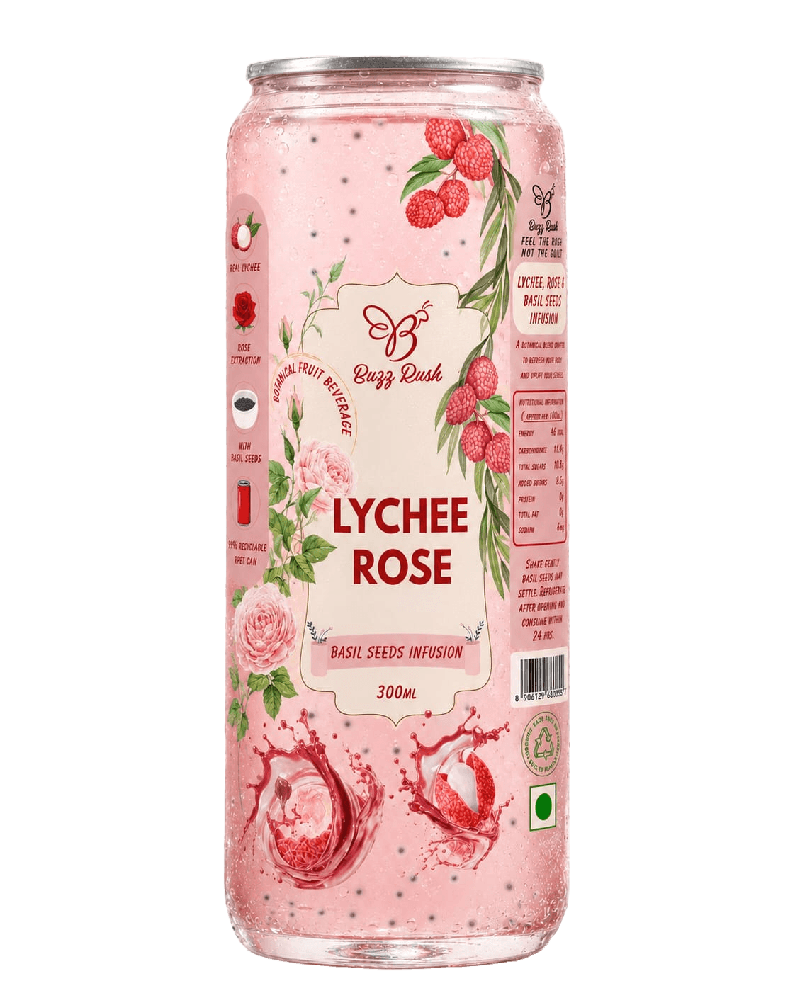 BuzzRush Lychee Rose can